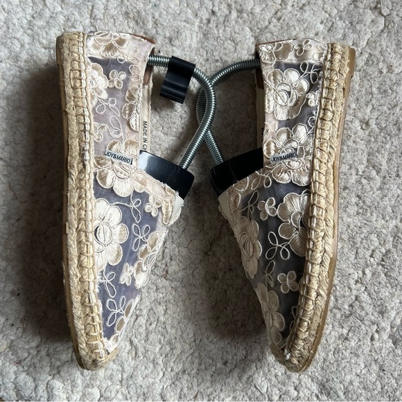 JOY&MARIO Handmade Women’s Slip-On Espadrille Mesh Loafers Flats in Beige Sz 40 - Picture 4 of 9